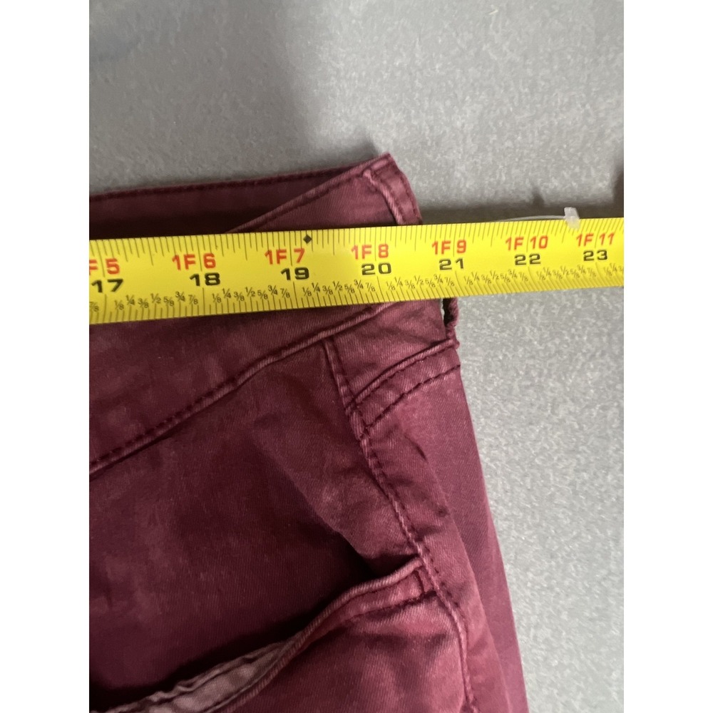 Arizona Jeans Women's Plus Size 20 Burgundy Distressed Jeggings Skinny Fit - Picture 2 of 7